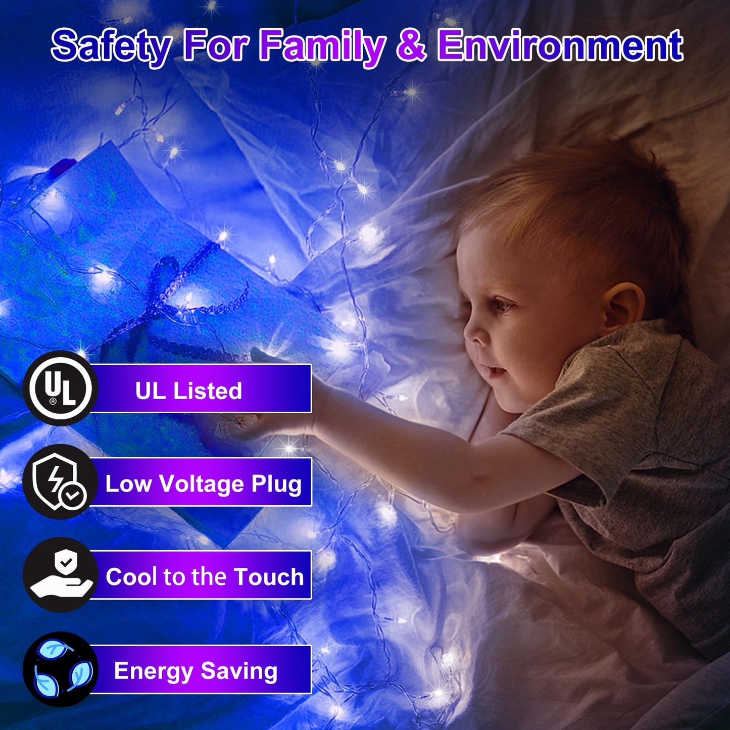 Xikengshq 750Led Christmas Lights Outdoor Use  240Ft 12 Modes Blue Led String Lights With Timer Dimmable  Waterproof Christmas Tree Lights For Xmas Patio Yard Fence Balcony Garden Party Decor Blue