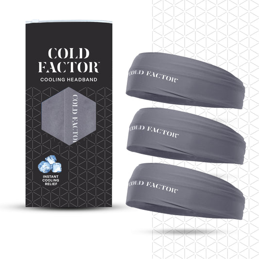 COLD FACTOR Instant Cooling Headband 3 Pack | Advanced Evaporative Comfort for Sports & Outdoor | UPF 50+ Protection | Long-Lasting Coolness | Ideal for Fitness, Hiking, Yoga, & Running