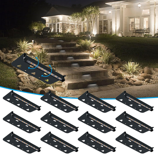 Modern 7Inch 3W Hardscape Lighting 5000K Daylight White Retaining Wall Lights 12V Ac/Dc Low Voltage Landscape Paver Lights Ip65 Waterproof Outdoor Step Light 50 000 Hours Lifespan 12 Packs