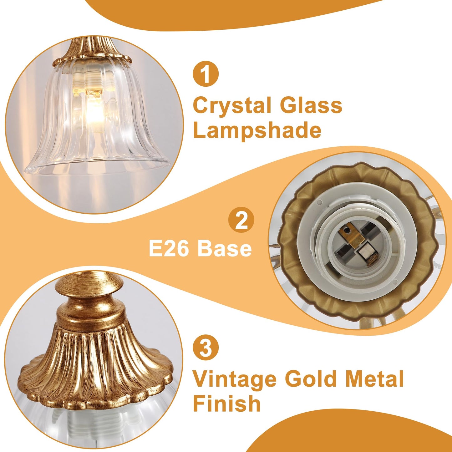 Lmnlvn Bathroom Vanity Gold Light Fixture  4 Lights Bathroom Lighting Matte Antique Brass Finish With Crystal Glass Shade  Gold Vintage Vanity Light For Bathrooms