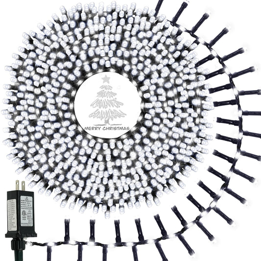 2025 New Christmas Cluster Lights 800 Led With Flowing Twinkling  Fire er Fairy Lights With 15 Modes & Timer  Waterproof Christmas String Light For Indoor Outdoor Xmas Tree Party Garden Cool White