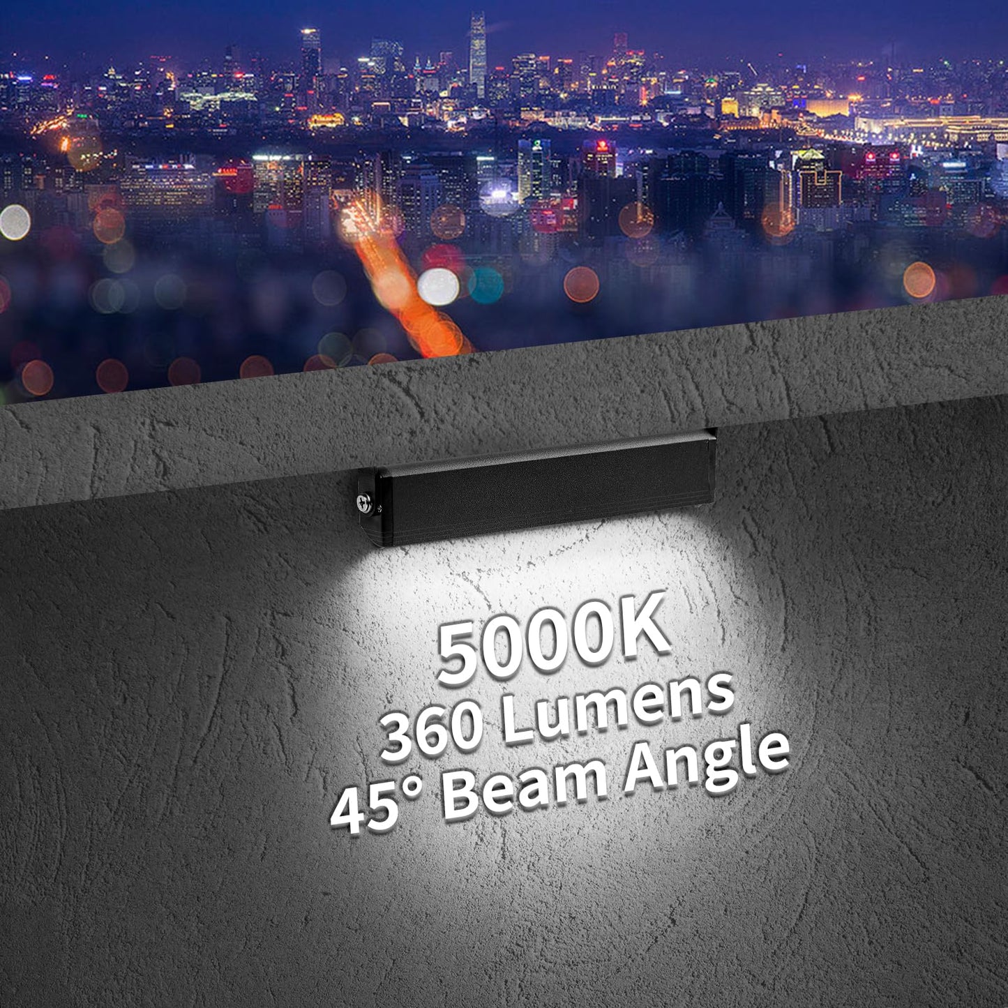 Kwinmyso 12-Packs 3W 7Inch Led Hardscape Paver Lighting 12V Ac/Dc Low Voltage Retaining Wall Lights Landscape Lighting 5000K Daylight White Outdoor Step Light 50 000 Hours Lifespan-Black