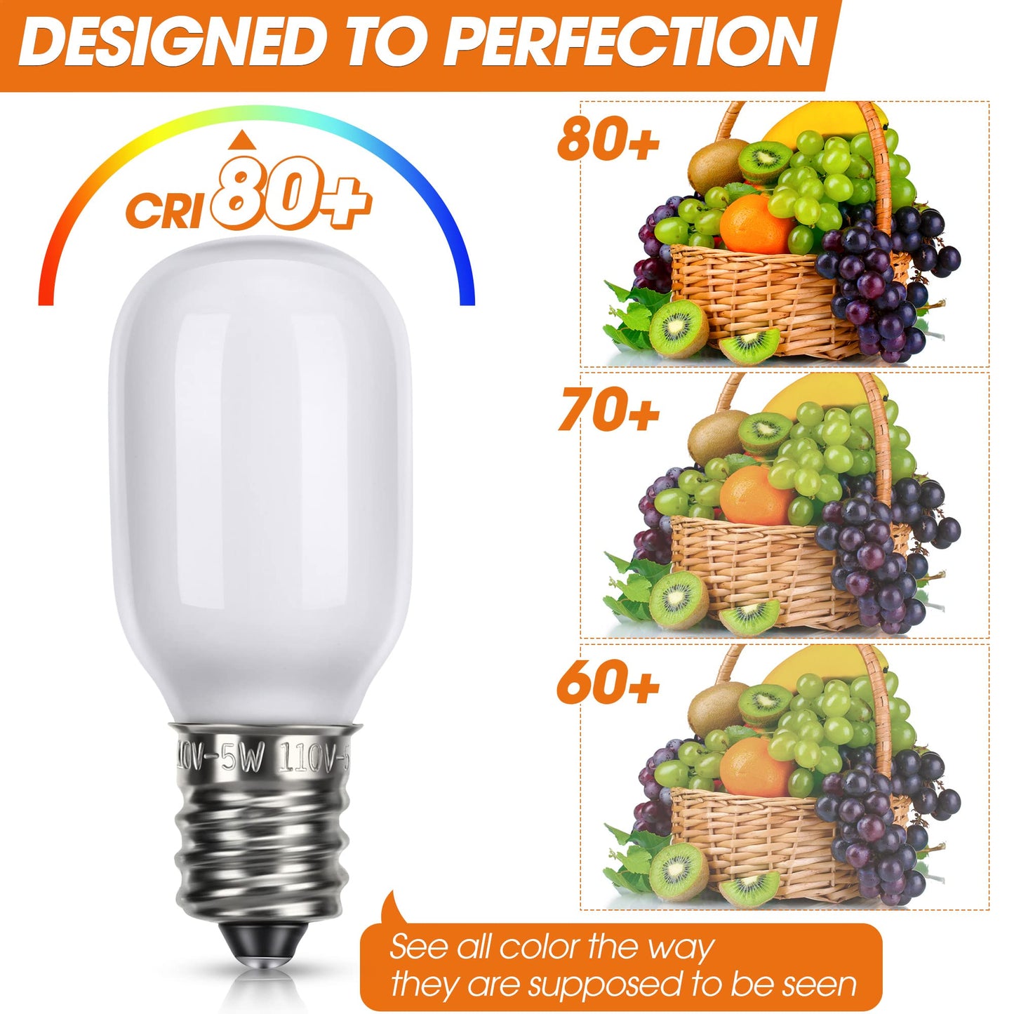 Meonum Christmas Village Replacement Light Bulbs  E12 Candelabra Base T20 Led Bulbs  0.7W 120V Replacement Light Accessories For Villages Houses  Christmas Tree  Halloween Pumpkin(60 Pieces)