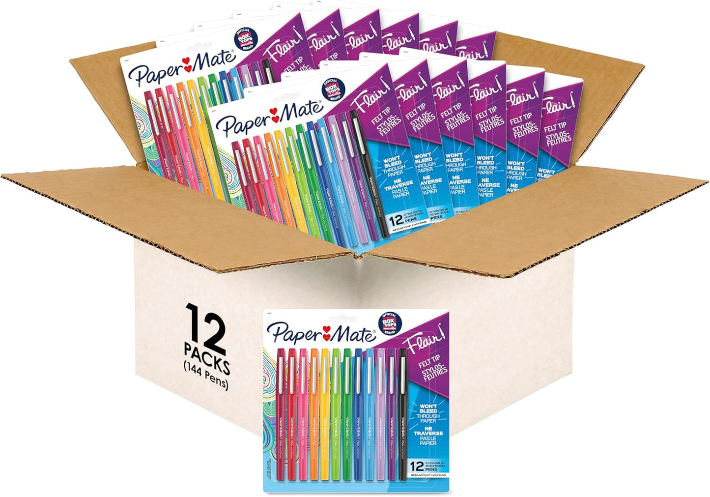 Paper Mate Felt Tip Pens Flair Marker Pens Medium Point Assorted 24 Count