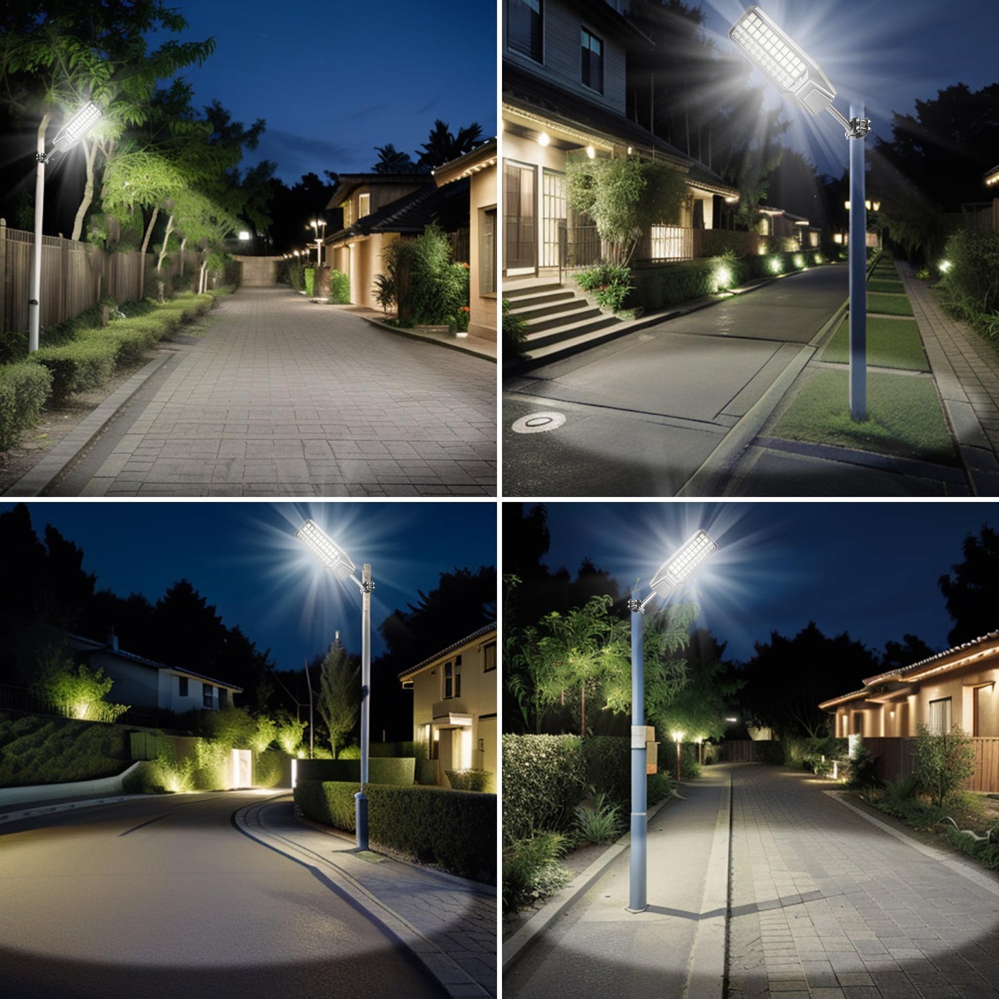 Loyoele Utral-Large Solar Street Light Solar Flood Lights Outdoor Waterproof Motion Sensor Led Lights Dusk To Dawn Lights With Remote  Solar-Powered Parking Lot Light Commercial Area Lighting