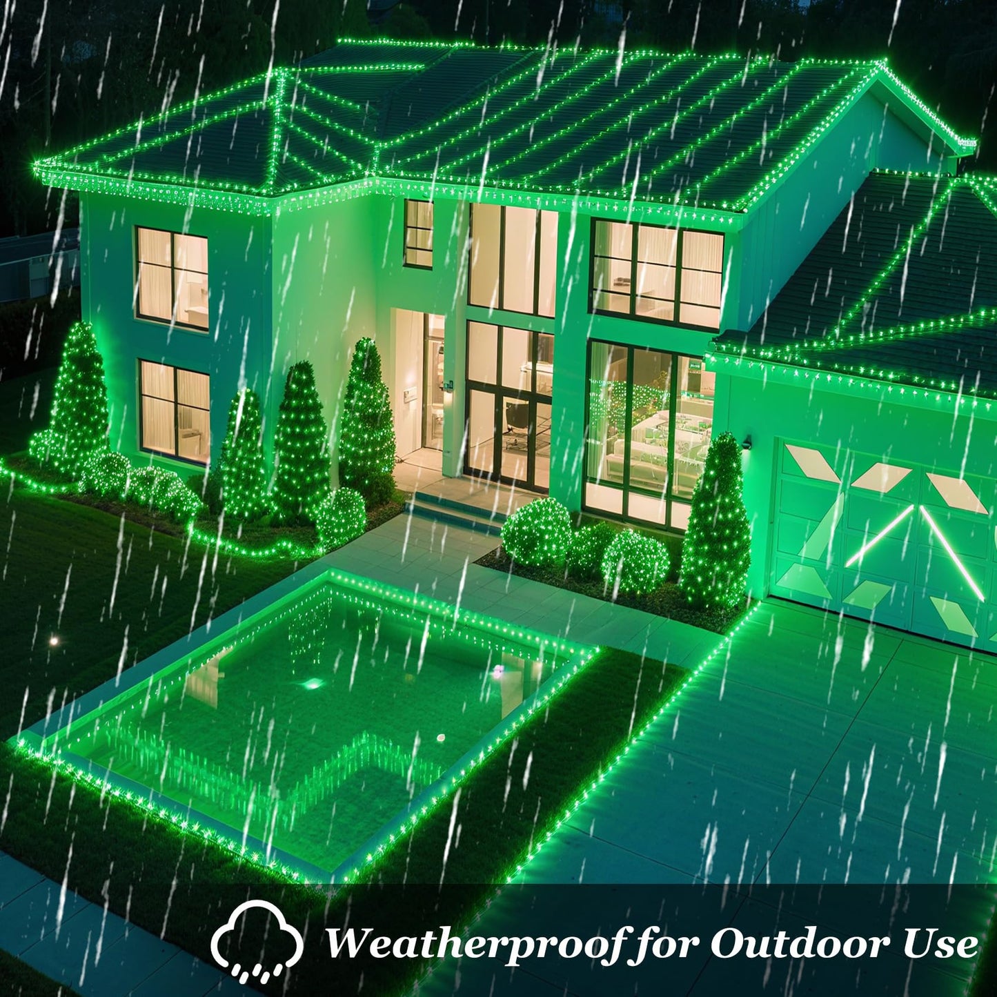 750 Led Christmas String Lights Outdoor  240Ft Twinkle Fairy Lights With Timer & Memory  12 Modes Dimmable Waterproof Tree Light For House Patio Garden Wedding Party Christmas Decororations  Green