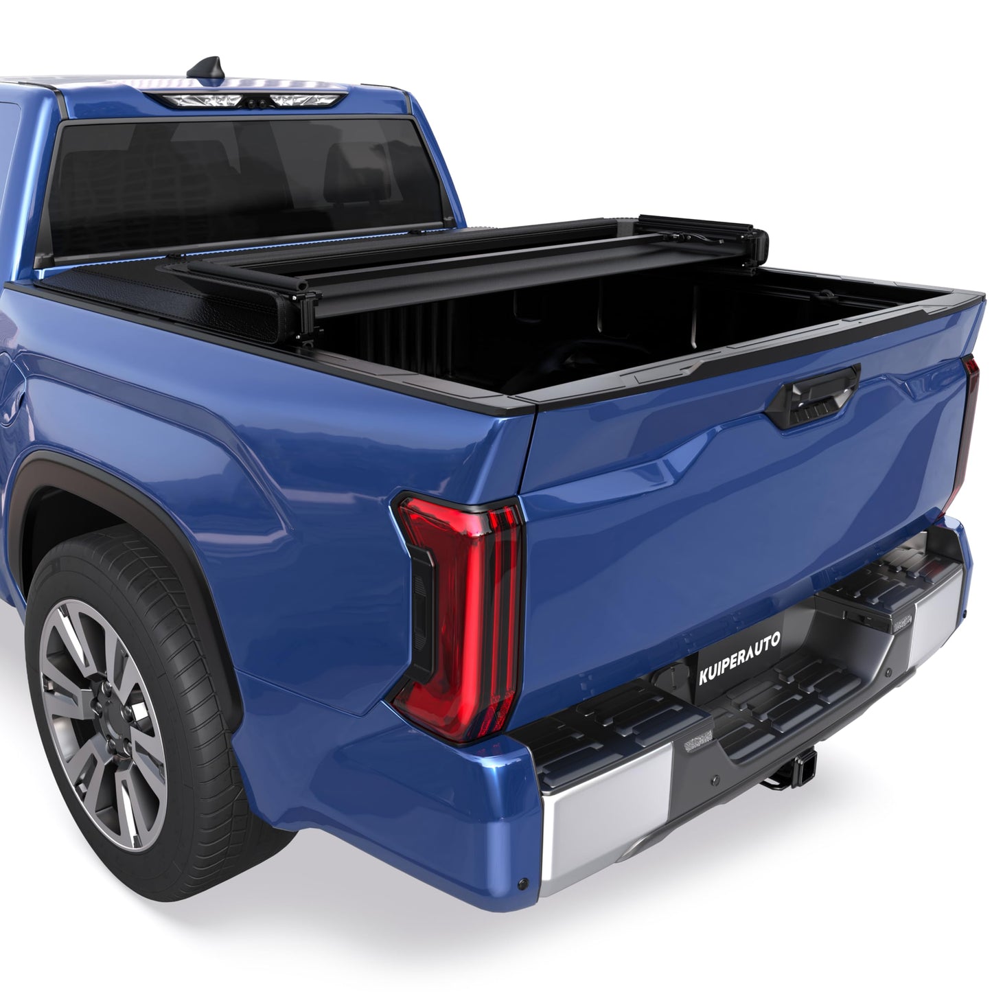KUIPERAUTO Soft Tri Truck Bed Tonneau Cover Compatible for 2014-2025 Toyota Tundra 5.5ft Bed (incl Utility Track System