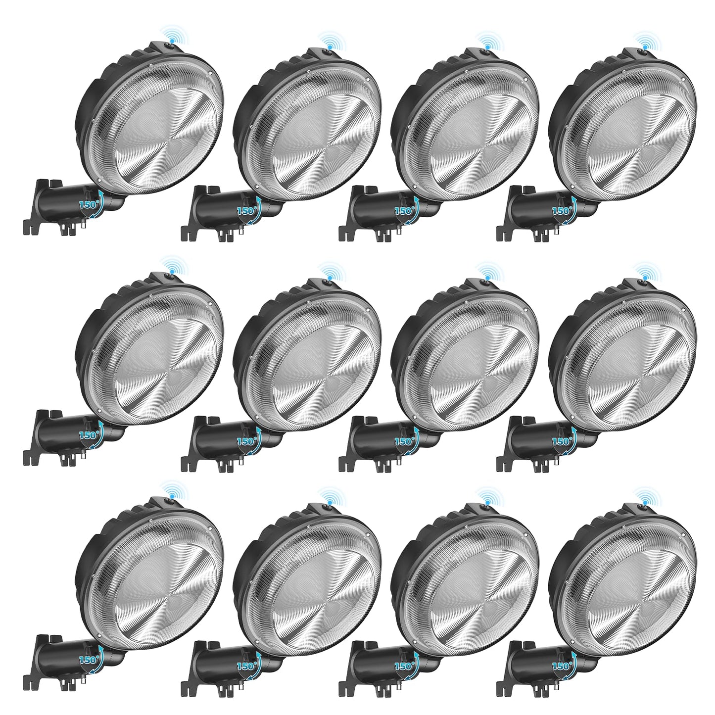Aikvsxer Led Barn Lights 160W 24000Lm Yard Area Light Dusk To Dawn Outdoor Lighting 6500K Security Flood Light Ip66 Waterproof For Garden Garages Street Warehouse Farmhouse 12 Pack