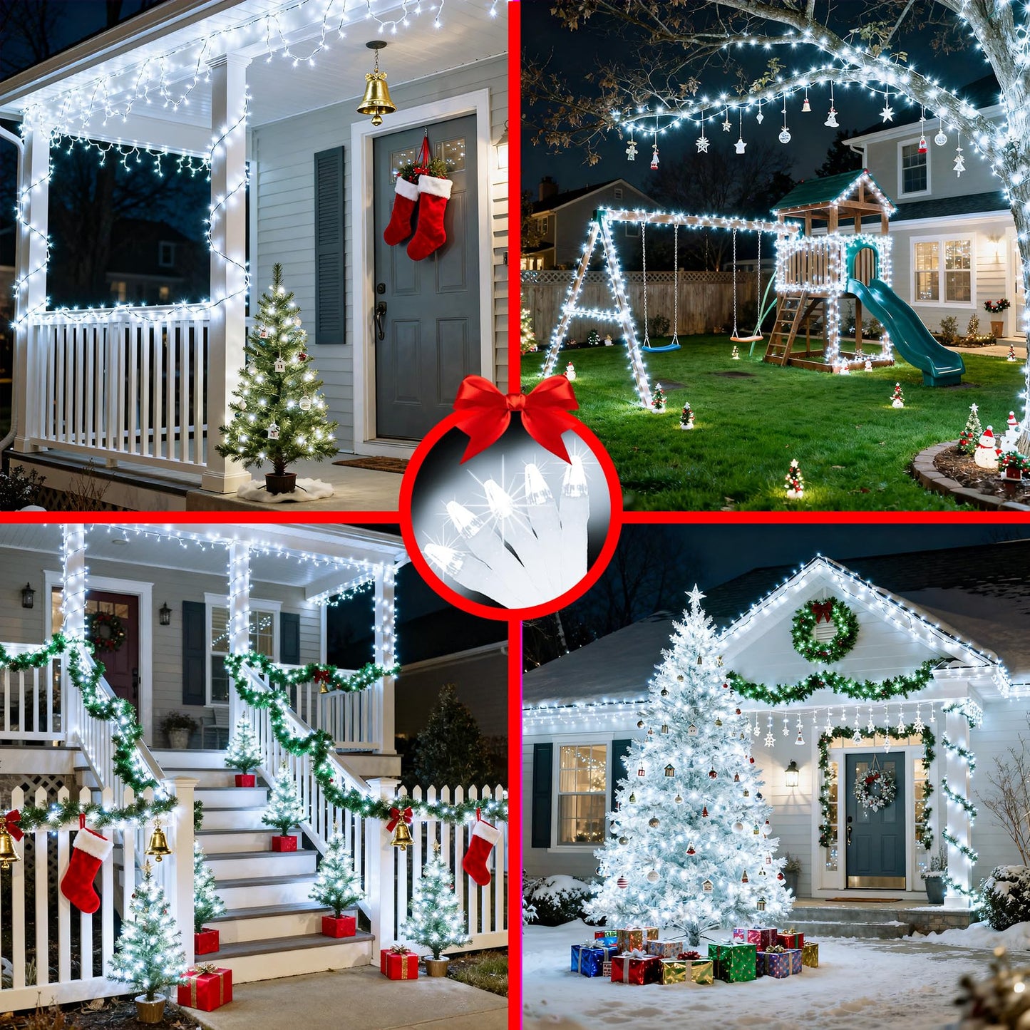 1500 Led 470Ft Christmas String Lights  12 Modes And Timer Memory Dimmable  Plug In Outdoor Waterproof Clear Wire Twinkle Fairy Light For For Xmas Yard Tree Wedding Party Outside Decor (Cool White)