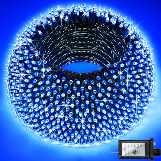 Quhuatu 750 Led 240Ft Christmas Lights Outdoor 12 Lighting Modes Christmas String Lights With Timer  Dimmable Blueled Stringlightswaterproof For Yard Tree Wedding Party Holiday Decor Blue