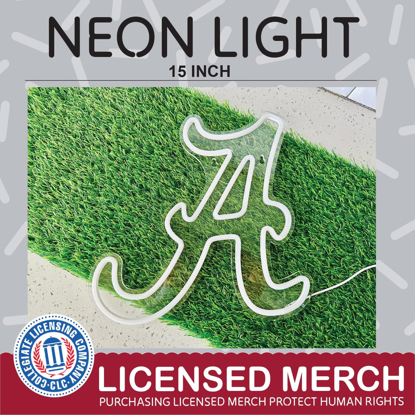 Officially Licensed University Of Alabama Neon Sign 15 - Perfect Bama Gift For Men And Women Fans And College Students For Office  Man Cave  Dorm  Wall Decor (Alabama Crimson Tide)