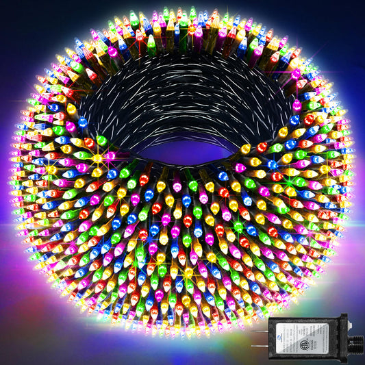 Quhuatu 750 Led 240Ft Christmas Lights Outdoor 12 Lighting Modes Christmas String Lights With Timer  Dimmable Multicolor Led Stringlights Waterproof For Yard Tree Wedding Party Holiday Multicolor