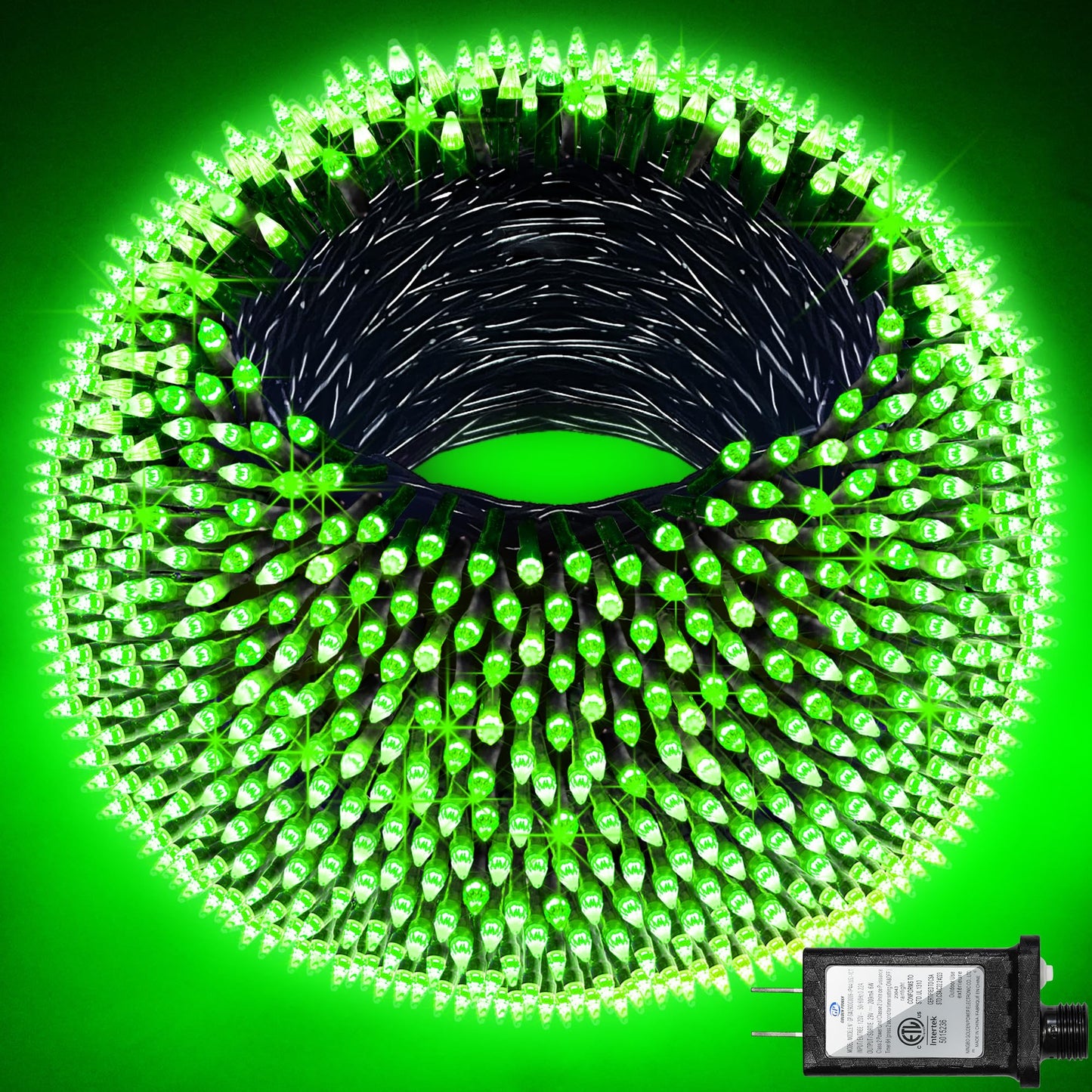 Quhuatu 1500 Led 470Ft Christmas Lights Outdoor 12 Lighting Modes Christmas String Lights With Timer  Dimmable Plug In Green Led Stringlights Waterproof For Yard Tree Wedding Party Holiday Green