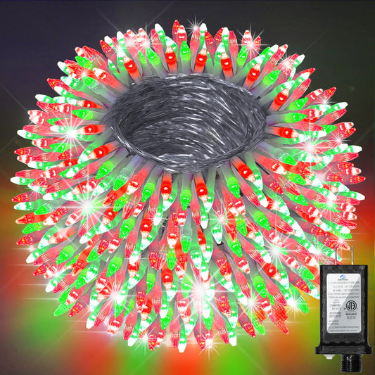 750 Led Christmas String Lights Outdoor  240Ft Twinkle Fairy Lights With Timer & Memory  12 Modes Dimmable Waterproof Tree Light For House Patio Wedding Party Christmas Decororations  Red & Green
