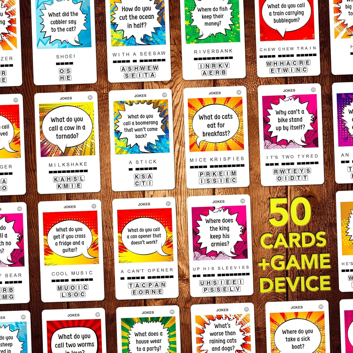 100 PICS Jokes Travel Game - Family Brain Teasers Pocket Puzzles for Kids and Adults POP08015