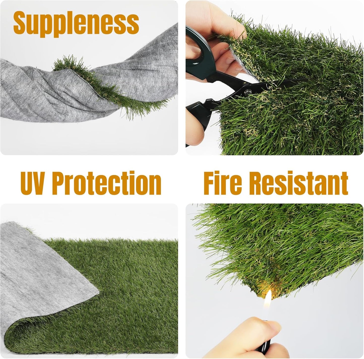 Artificial Grass Turf Rug 1.6x5 FT - Realistic Fake Grass Outdoor Carpet with Drainage, 1.2” High Synthetic Lawn Mat for Patio, Balcony, Garden, Pet-Friendly Indoor/Outdoor Use