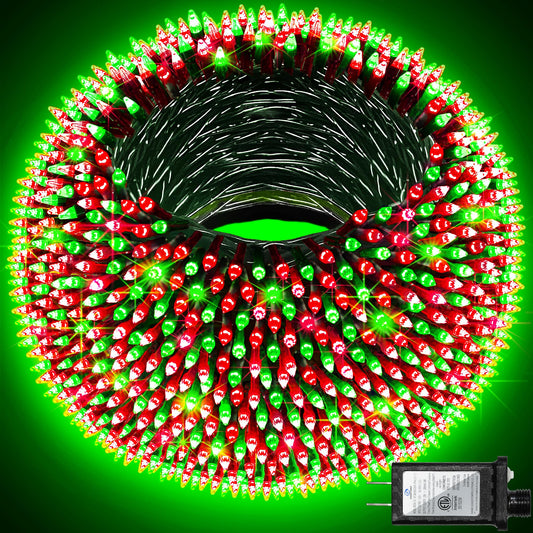 Quhuatu 750 Led 240Ft Christmas Lights Outdoor 12 Lighting Modes Christmas String Lights With Timer  Dimmable Red & Green Led Stringlights Waterproof For Yard Tree Wedding Party Holiday Red & Green