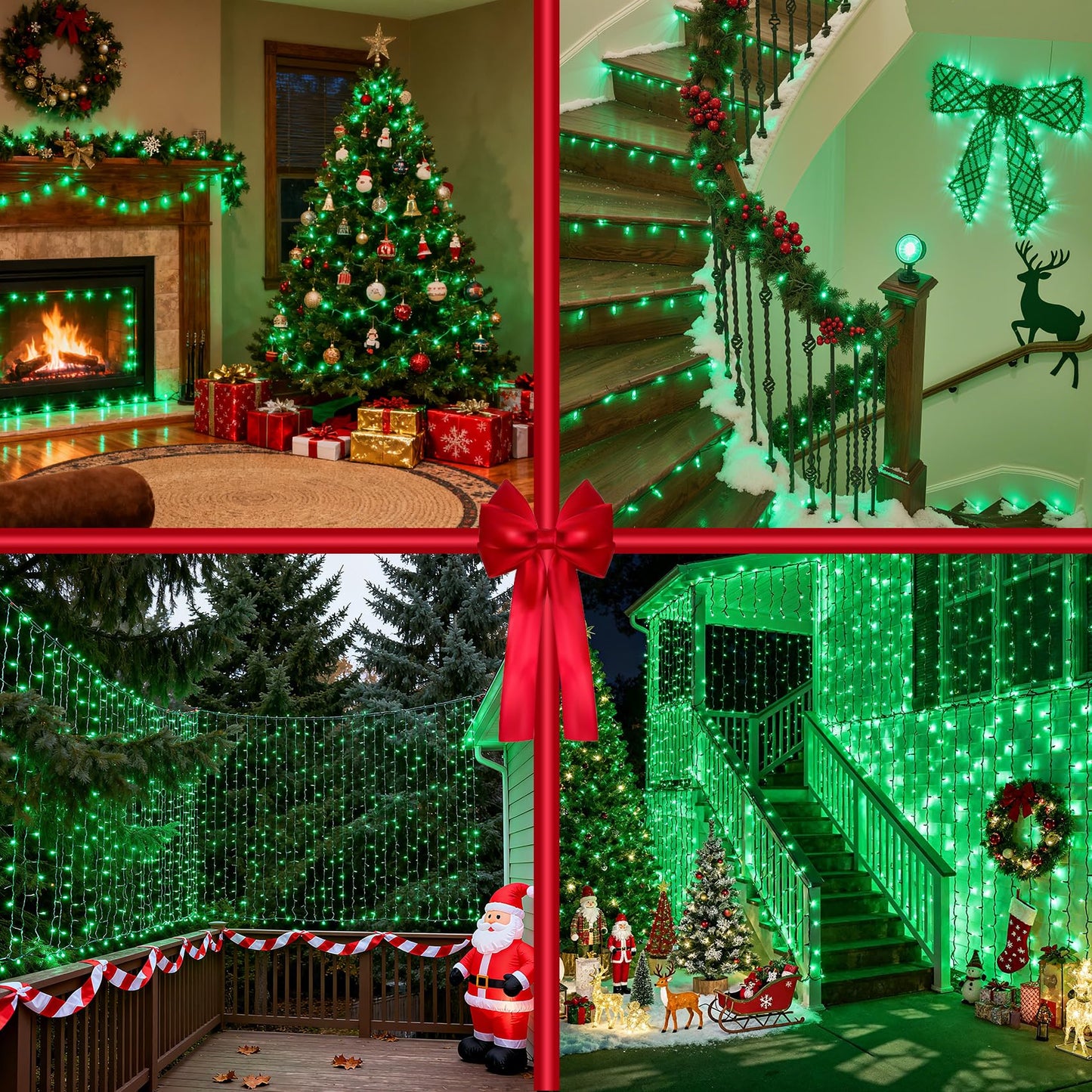 750 Led Christmas String Lights Outdoor  240Ft Twinkle Fairy Lights With Timer & Memory  12 Modes Dimmable Waterproof Tree Light For House Patio Garden Wedding Party Christmas Decororations  Green