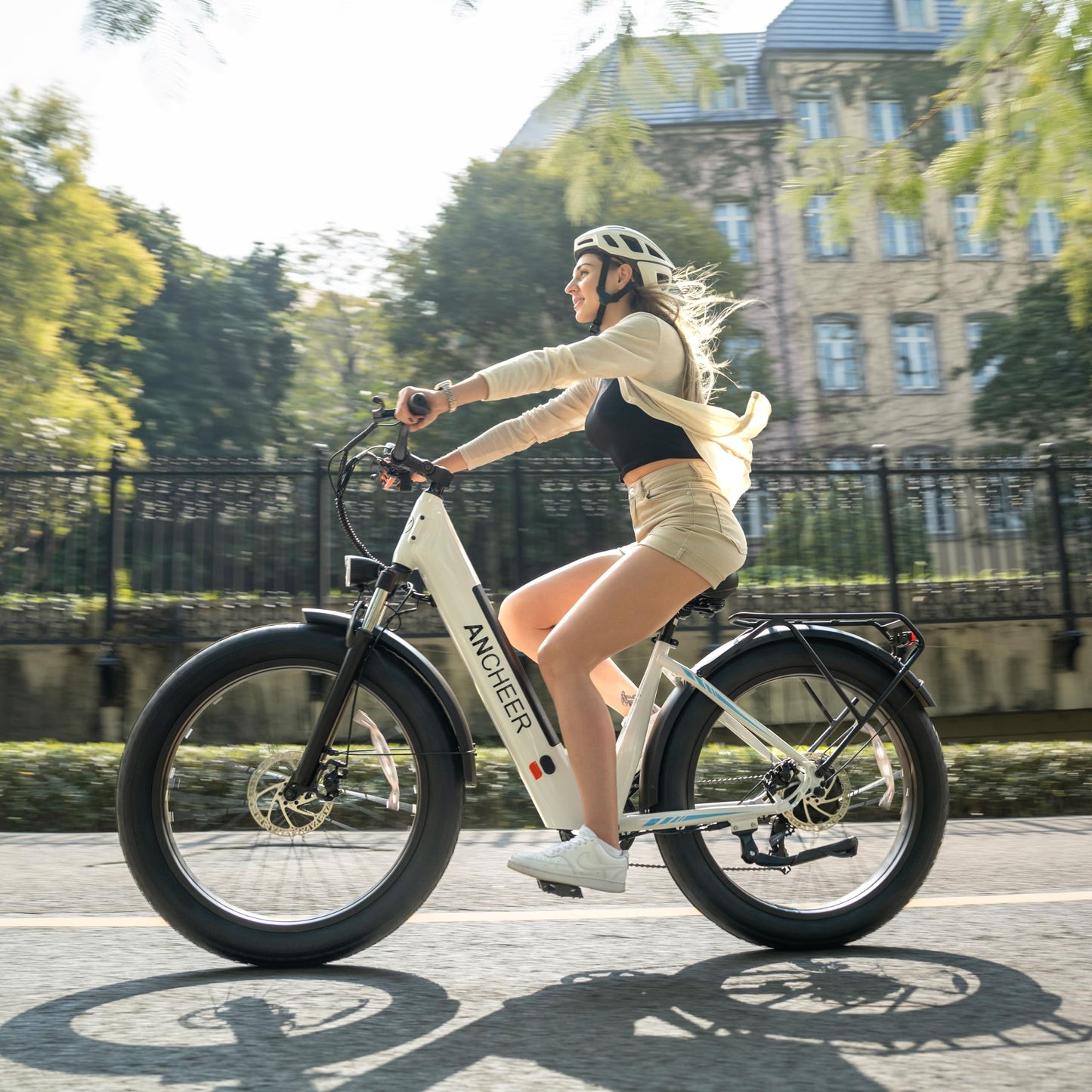 ANCHEER 26" Electric Bike for Adults, 1000W Peak EBike 28MPH 60 Miles Range, 48V 15Ah Built-in Battery - 3A Fast Charging, Fat Tire Electric Bike Off-Road for Women/Men, UL-Certified 7 Speed