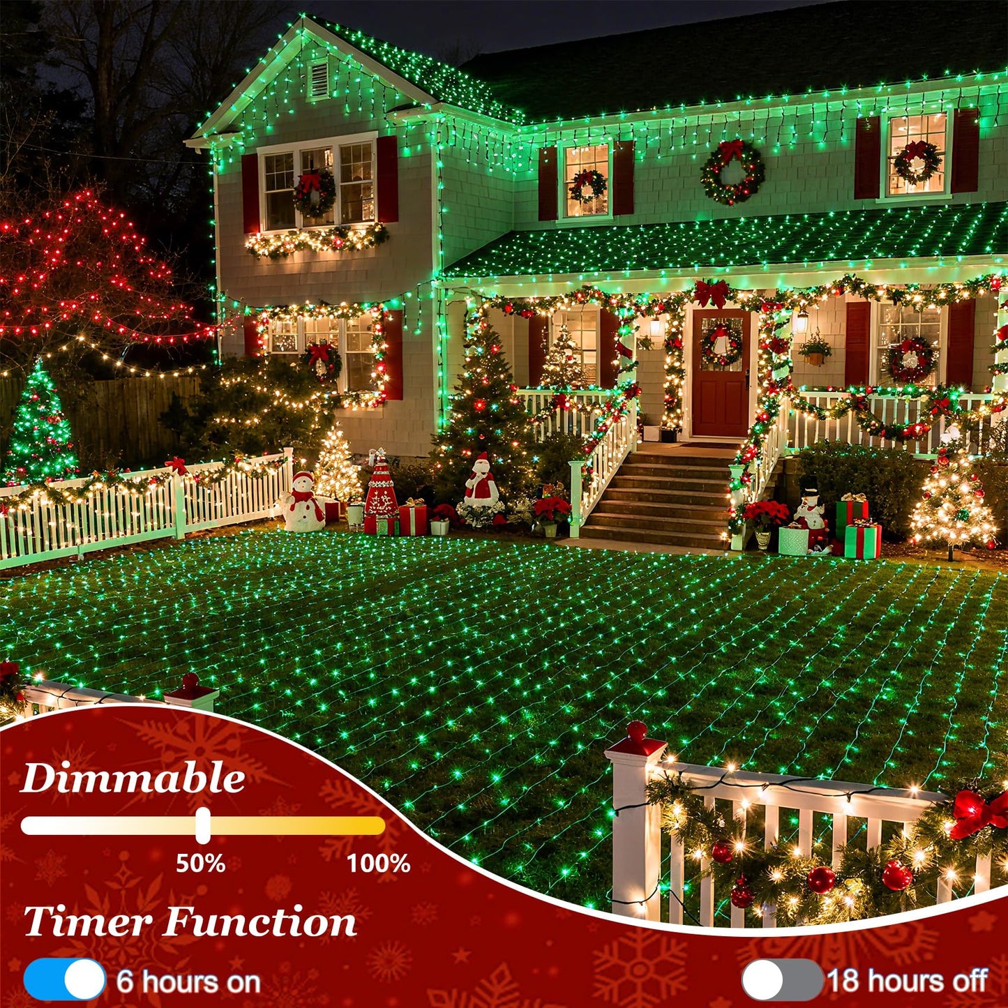 750 Led Christmas String Lights Outdoor  240Ft Twinkle Fairy Lights With Timer & Memory  12 Modes Dimmable Waterproof Tree Light For House Patio Garden Wedding Party Christmas Decororations  Green