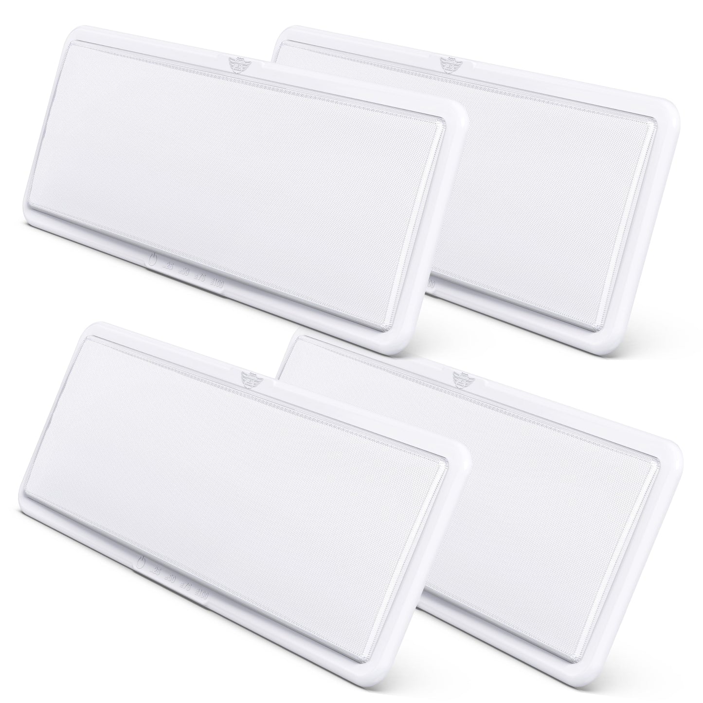 Leisure Led Rv Led Ceiling Light 21 X 8 Fixture 2000 Lumen With Touch Dimmer Switch Interior Lighting For Car/Rv/Trailer/Camper/Boat Dc 12V Natural White 4000-4500K (4 Pack)