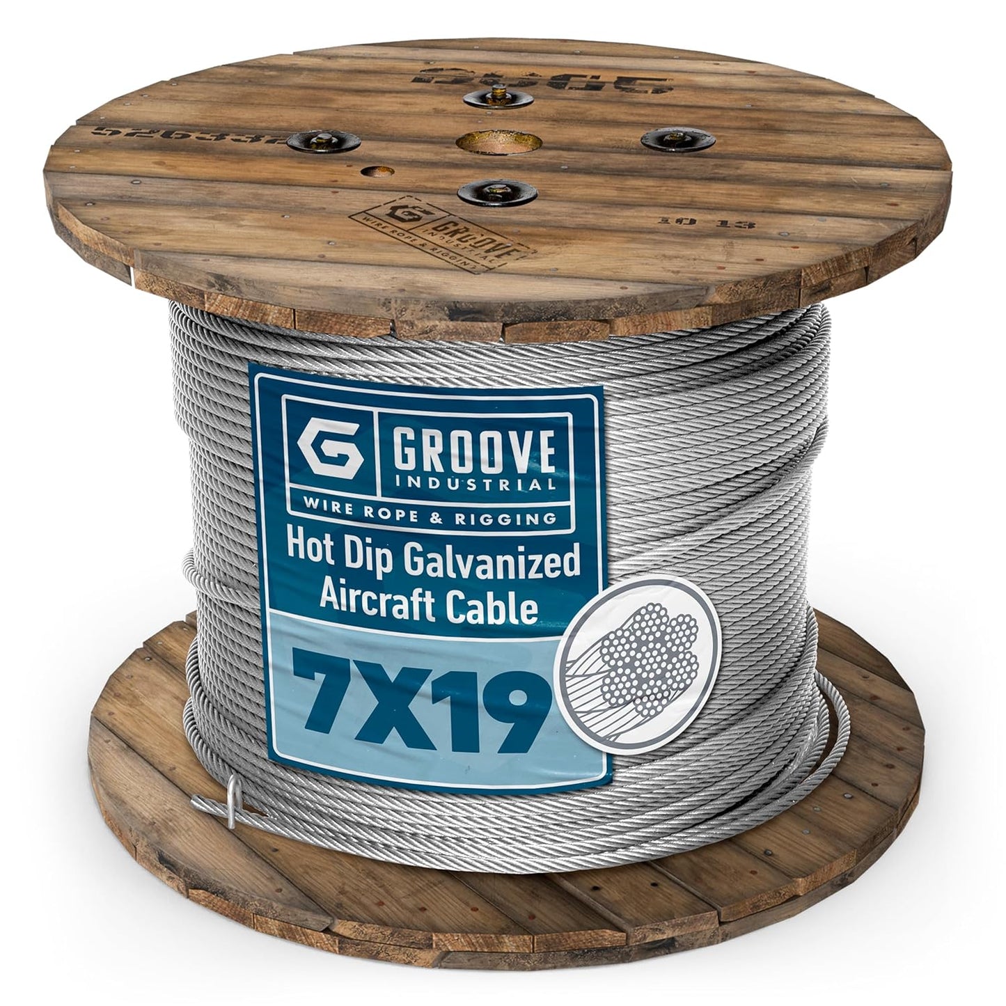 1/4’’ 7x19 Hot Dip Galvanized Aircraft Cable – Steel Wire Rope - 2000 Feet