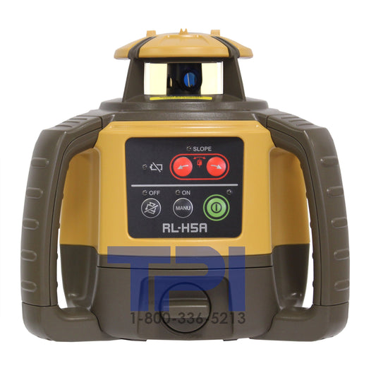 Topcon RL-H5A Self Leveling Horizontal Rotary Laser with Bonus EDEN Field Book, IP66 Rating Drop, Dust, Water Resistant, 800m Construction Laser, Detector Holder, Soft Case