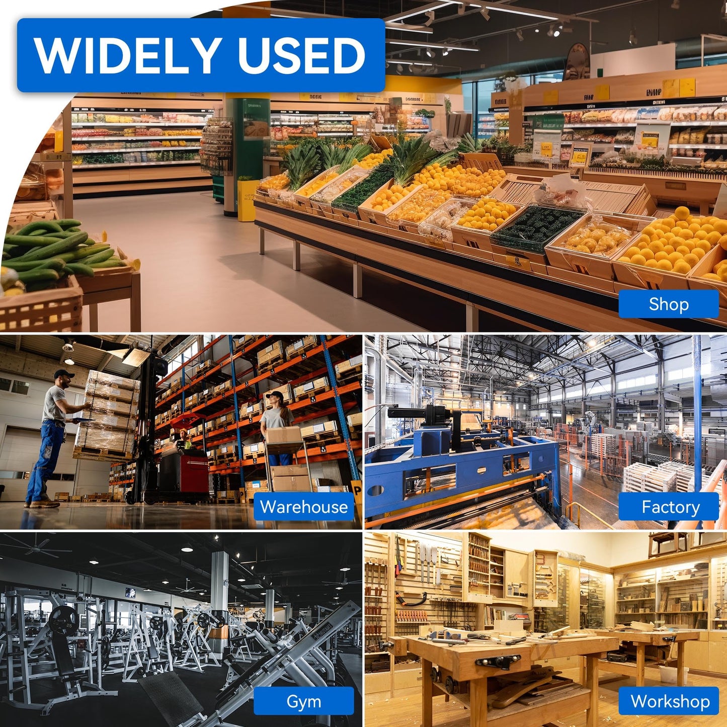 10 Pack Ufo Led High Bay Light 100W  14000Lm 5000K Daylight High Bay Led Shop Lights With 5 Cable Us Hook  120V  Ip65 Waterproof Commercial Lighting Fixture For Warehouse Factory Barn Workshop