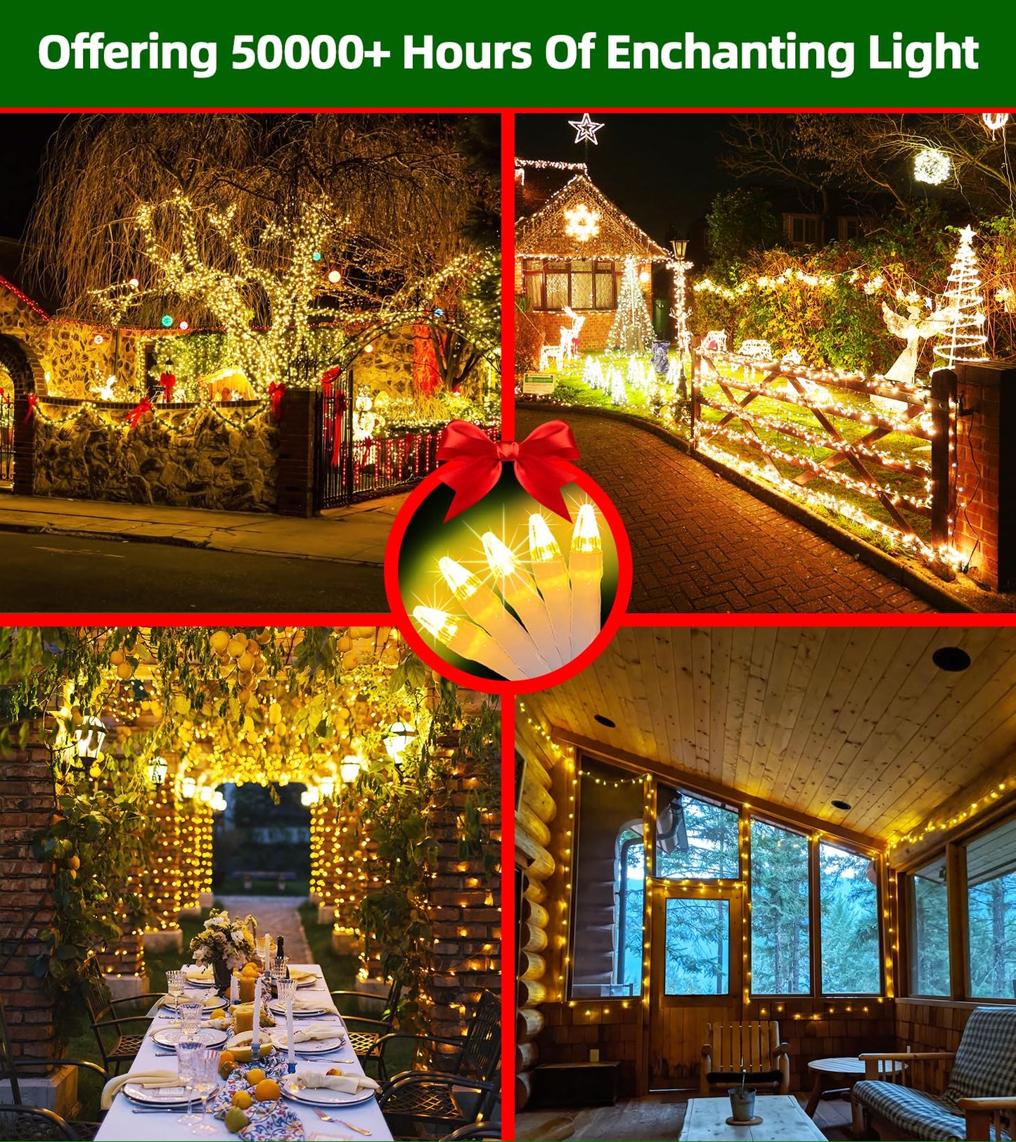 750 Led Chrstmas Lights  240Ft Outdoor Christmas String Lights With 12 Modes  Warm White Led String Lights With Timer Dimmable Waterproof For Tree Fence Garden Xmas Wedding Party Decor Warmwhite