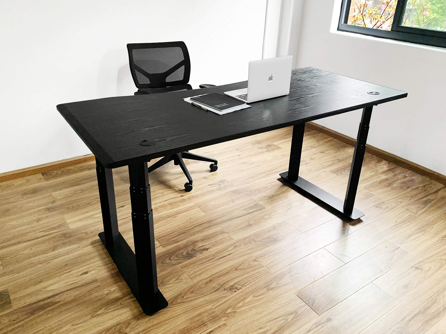 VWINDESK VJ401 Four Legs(Columns) Electric Height Adjustable Standing Desk Frame Only W/Four Motors, Ergonomic Sit Stand Up Height Adjustable Steel Base with Digital Memory Keypad (Black)